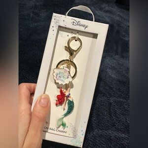 Disney Ariel Mermaid Keychain - Red, Green & Gold